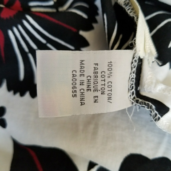 Tie-waisted Mixed Print Top, Sz XS, 100% Cotton - Picture 7 of 7